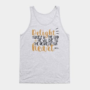 Psalm 37:4 Bible Verse Typographic Cute Hand Writing Tank Top